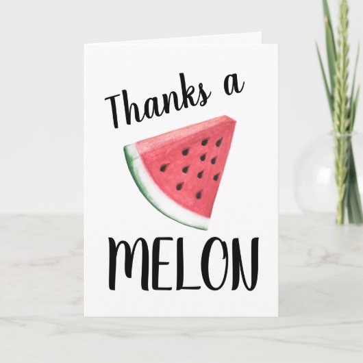 Merci à Melon Watermelon Carte de remerciements (Devant)