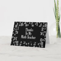 Merci À Mon Professeur De Maths