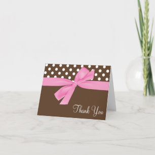 Merci à pois rose Brown