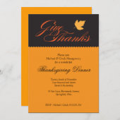 Merci à Thanksgiving Invitation (Devant / Derrière)