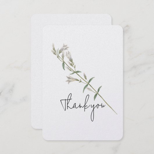 Merci à tige de fleur blanche (Devant / Derrière)