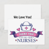 Merci à tous nos infirmières rose (Devant / Derrière)