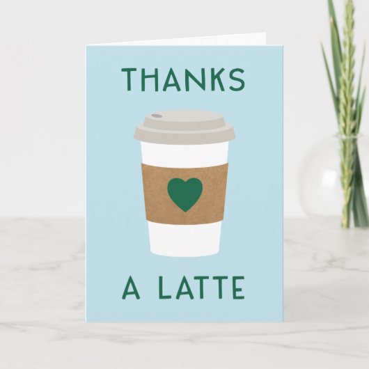 Merci À Un Carte de remerciements Latte (Devant)