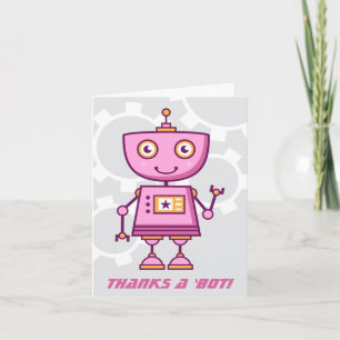 Merci à un robot Filles de robot rose moderne Anni