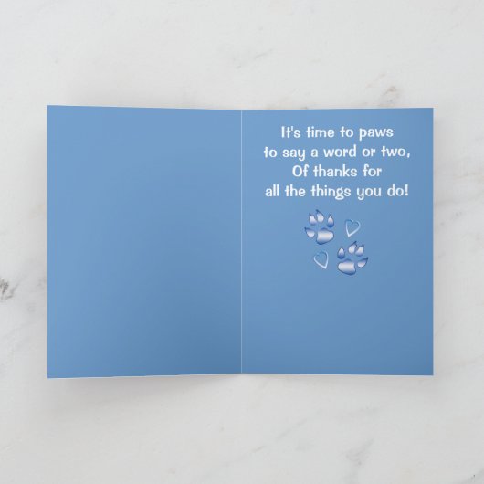 Merci à un technicien vétérinaire (Intérieur)