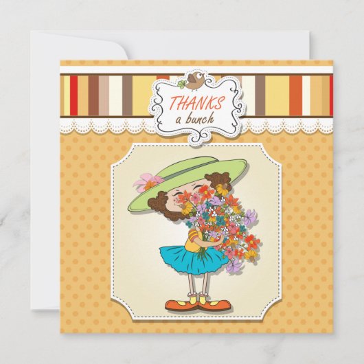 Merci à une bande de filles amusantes carte plat (Devant)