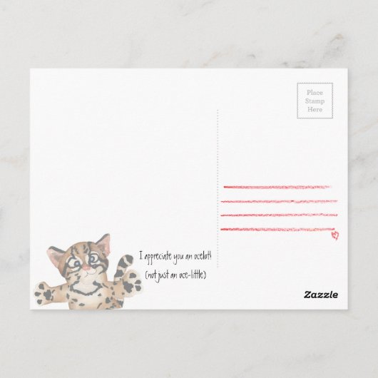 Merci à une carte postale Ocelot (Dos)