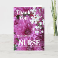 Merci à une infirmière spéciale rose florale