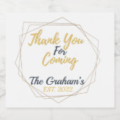 Merci À Venir Étiquette À Vins Étincelants (Étiquettes simples)