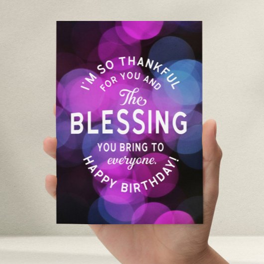 Merci à vous et à la Bénédiction que vous apportez