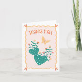 "Merci à vous tous" Carte de remerciements Cactus (Devant)