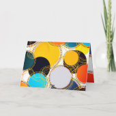 Merci Abstrait rétro coloré Personnaliser la carte (Dos)
