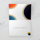Merci Abstrait rétro coloré Personnaliser la carte (Intérieur)