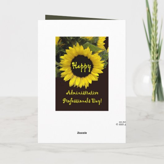 MERCI Admin Professionals Day JAUNE SUNFLOWER (Dos)