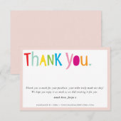 MERCI affaires moderne brillante typographie (Devant / Derrière)