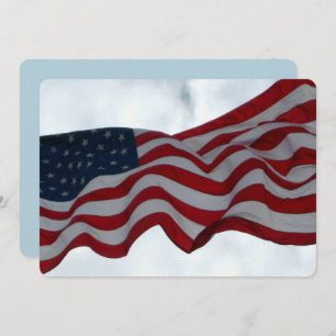 Merci American Flag Veterans Day Carte plate