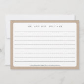 Merci Amour Mariage Photo Carte de remerciements K (Dos)