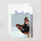 Merci Amusant Curieux Peeking Chat Kitten Animal (Devant / Derrière)