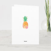 merci ananas d'aquarelle de manuscrit d'or de faux (Dos)
