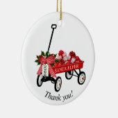 "Merci !" Année Red Wagon Noël Ornement (Droite)