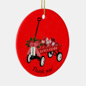 "Merci !" Année Red Wagon Noël Ornement (Droite)