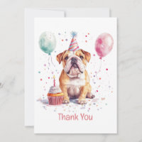 Merci Anniversaire Bouledogue Anglais