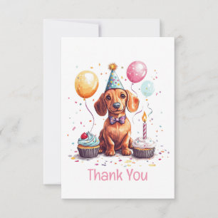 Merci Anniversaire Chien Dachshund