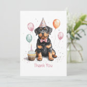 Merci Anniversaire Chien Rottweiler (Debout devant)
