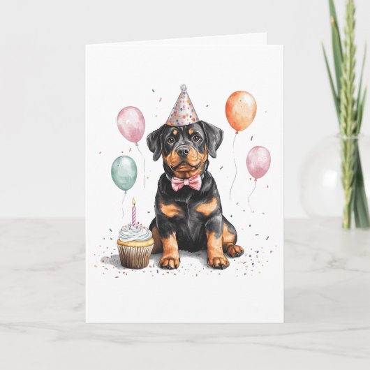 Merci Anniversaire Chien Rottweiler (Devant)