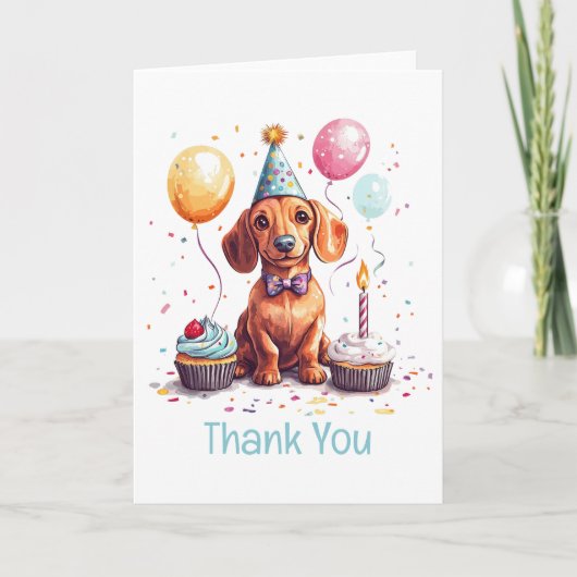 Merci Anniversaire Chien Teckel (Devant)