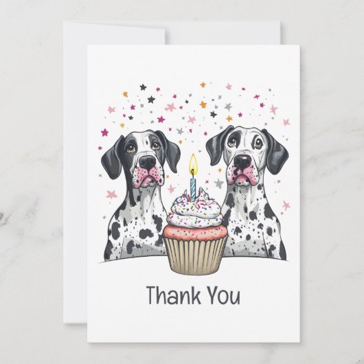 Merci Anniversaire Chiens de Danse (Devant)