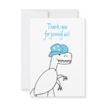 Merci Anniversaire de enfant Cowboy Trex Dinosaur