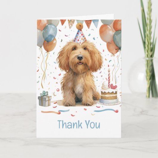 Merci Anniversaire Goldendoodle Chien (Devant)