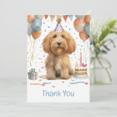 Merci Anniversaire Goldendoodle Chien (Debout devant)