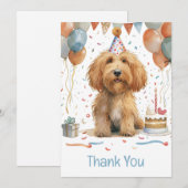 Merci Anniversaire Goldendoodle Chien (Devant / Derrière)