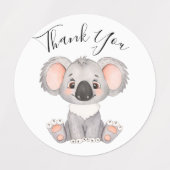 merci anniversaire koala étiquette (Design 1)