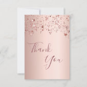 Merci anniversaire rose étoiles brillantes or (Devant)