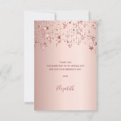 Merci anniversaire rose étoiles brillantes or (Dos)