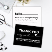 Merci appréciation du client Noir coeur note