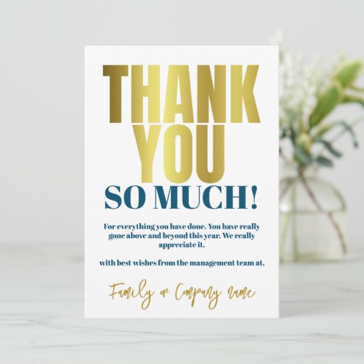 Merci Appréciation Gold Blue Merci (Debout devant)