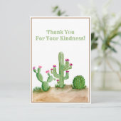 Merci Aquarelle Cactus Dans Le Désert (Debout devant)