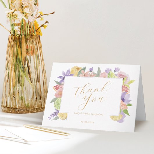 Merci Aquarelle Citrus Fruit & Mariage Floral
