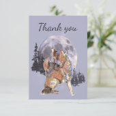 Merci Aquarelle Coyotes Faune Nature (Debout devant)