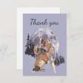 Merci Aquarelle Coyotes Faune Nature (Devant / Derrière)