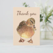 Merci Aquarelle Curieux Ferme Canard Oiseau (Debout devant)