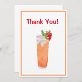 Merci Aquarelle Été Pêche Boire (Devant / Derrière)