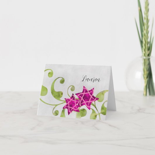 Merci Aquarelle étoile Floral Design rose (Devant)