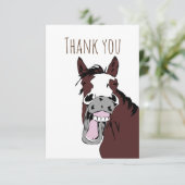 Merci Aquarelle Funny Cheval Rire Nature Art (Debout devant)