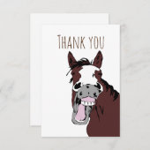 Merci Aquarelle Funny Cheval Rire Nature Art (Devant / Derrière)