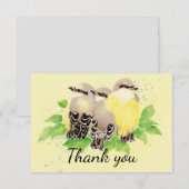 Merci Aquarelle Kingbird Oiseau Art familial (Devant / Derrière)